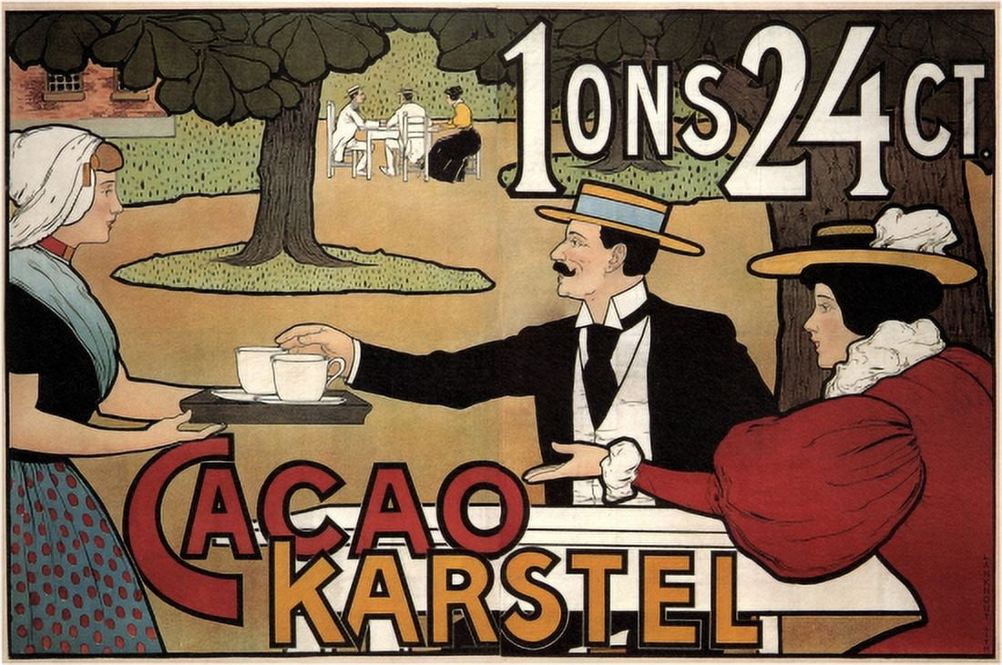 Affiche Karstel Cacao 1897 Canvas Art - (24 x 36)