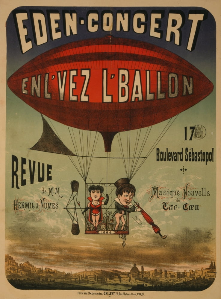 Affiches Amricaines Eden-concert 1884 Canvas Art - (24 x 36)