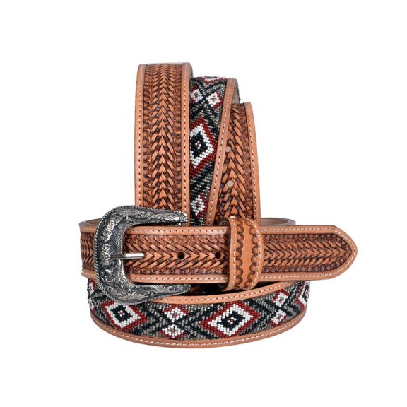 Affilare Western Beaded Genuine Leather Belt For Men and Women 30HQ108-42