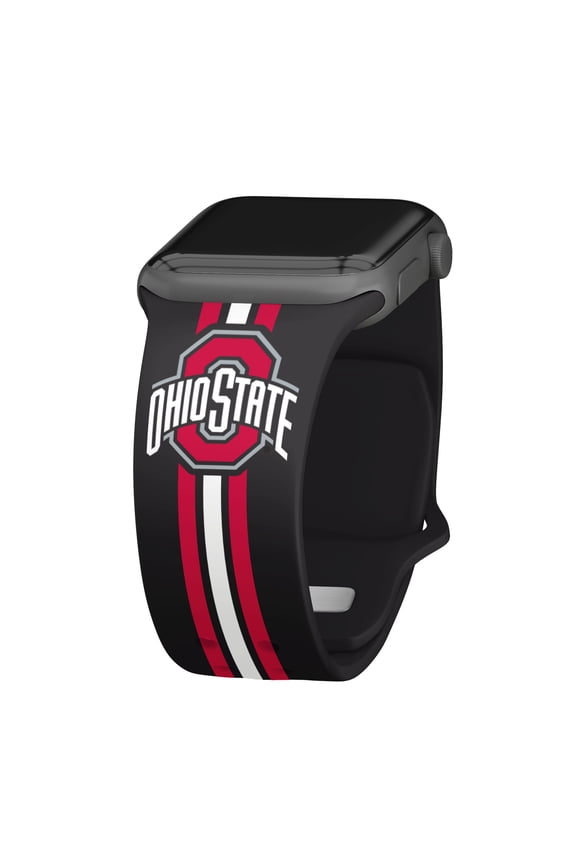 Buckeyes HD Stripes Logo Unisex Watch Band for Apple Watch, 38/40/41mm(42mm Series 10) Short by Affinity Bands