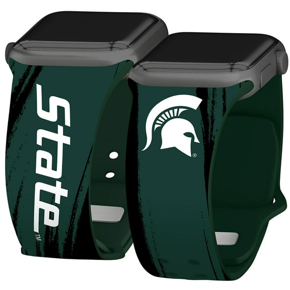 Michigan State HD Paint Stripe Unisex Watch Band Compatible with Apple Watch, 42/44/45/49mm(46mm Series 11) Long by Affinity Bands