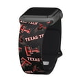 thumbnail image 1 of Red Raiders HD Scattered Logo Unisex Watch Band for Apple Watch, 38/40/41mm(42mm Series 10) Short by Affinity Bands, 1 of 3