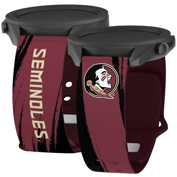 Seminoles HD Paint Stripe Unisex Watch Band for Samsung Galaxy Watch 4 - 7 and More, 20mm Short by Affinity Bands