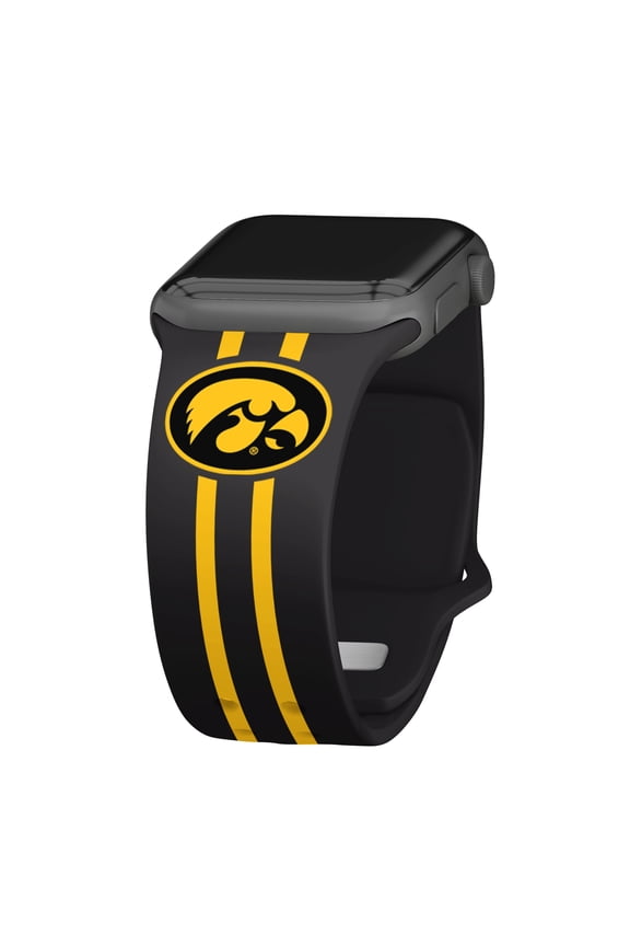 Iowa HD Stripes Logo Unisex Watch Band for Apple Watch - 42/44/45/49mm(46mm Series 10/11) Long by Affinity Bands