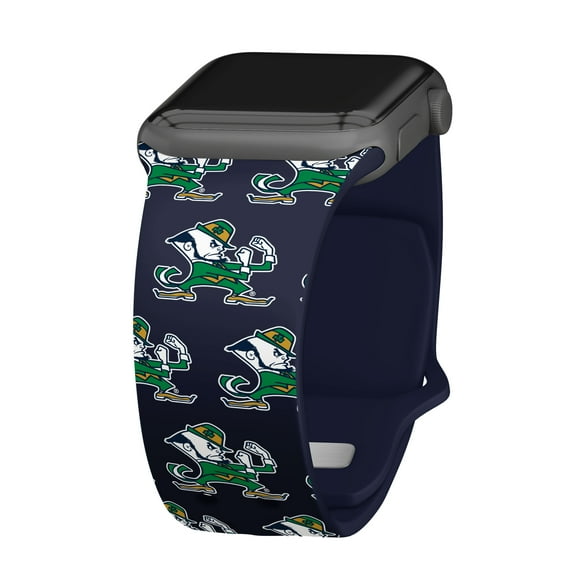Notre Dame HD Repeating Logo Unisex Watch Band for Apple Watch, 38/40/41mm(42mm Series 10) Long by Affinity Bands
