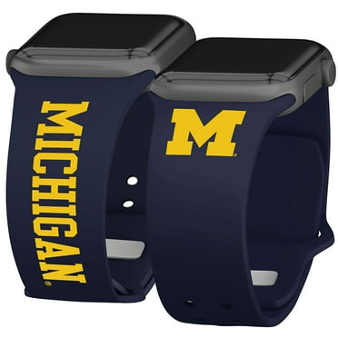 Wolverines HD Iconic Edition Watch Band Compatible with Apple Watch, 38/40/41mm(42mm Series 10) Long by Affinity Bands