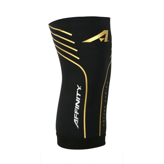 Affinity Copper Infusion Knee Sleeve, Medium Black/Gold - Unisex