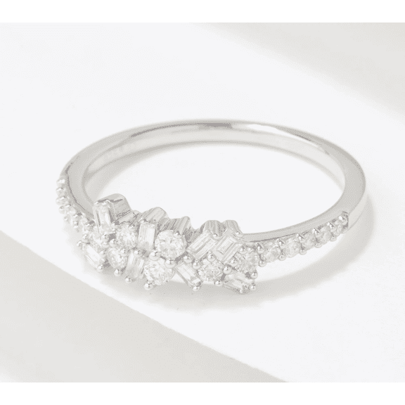 Affinity Diamonds Sterling silver Mixed Cut Band Ring, 0.30 cttw, Size 6