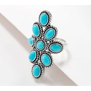 Affinity Gems Cabochon Rope Texture Ring, Sterling Silver, Size 8