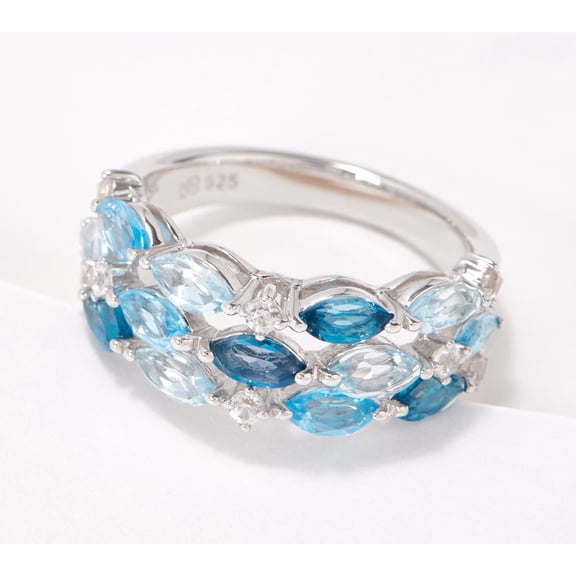 Affinity Gems Marquise Cut Multi-Gemstone Sterling Silver Ring Size 10 (Copy)