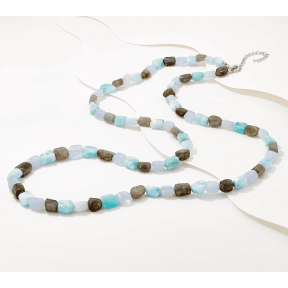 Affinity Gems Multicolored Gemstone 32" Necklace