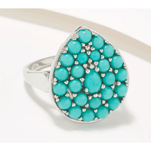 Affinity Gems Sleeping Beauty Turquoise Shaped Sterling silver Ring, Size 7