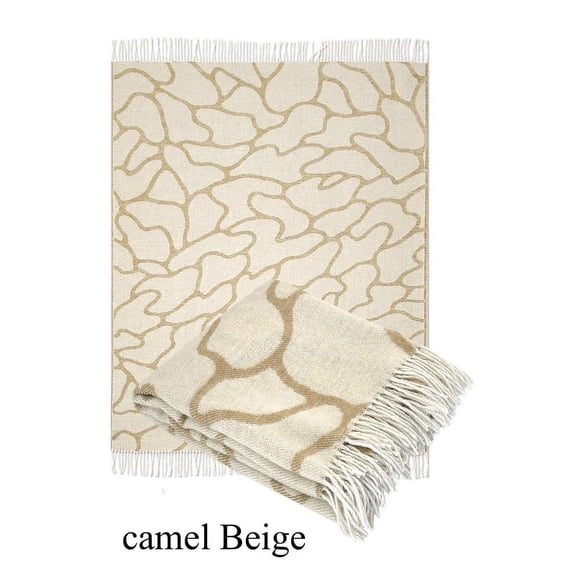 Affinity Home Collection Wool Jacquard Design Throw with Fringe