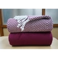thumbnail image 1 of Affinity Linens HBTH100PCT-RPM Soft 100-percent Cotton Throw with Hand Knotted Fringes -Red Plum, 1 of 5