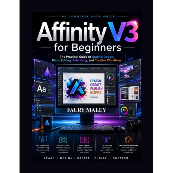 Affinity V3 for Beginners: The Practical Guide to Graphic Design, Photo Editing, Publishing, and Creative Workflows, (Paperback)
