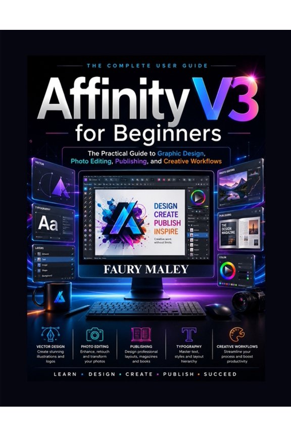Affinity V3 for Beginners: The Practical Guide to Graphic Design, Photo Editing, Publishing, and Creative Workflows, (Paperback)