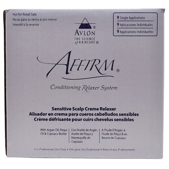 Affirm Sensitive Scalp Creme Relaxer 9 Single Applications Kit