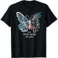 thumbnail image 1 of Affirmation Butterfly Girls Women With Brave Wings She Flies T-Shirt, 1 of 4