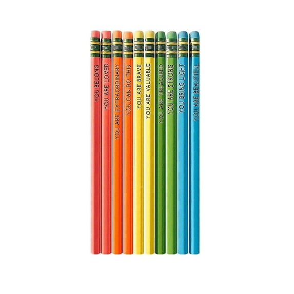 Affirmation Grammar Pencils (Motivational Writing Tools, Bulk), Inspirational Pencils Motivate Learning, Motivational Pencils Bulk Inspirational(#B), By Meiiso
