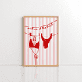 Picture of Affixzi Beach Bikini, Line Art Design, Red Coastal Print, Graphic ...