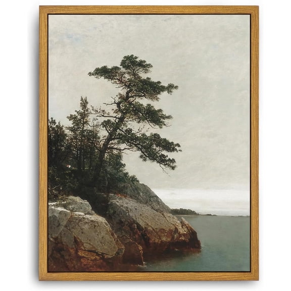 Affixzi Roslynity Wall Art Vintage Print, The Old Pine Landscape Rustic Tree Nature Retro Aesthetic Antique Artwork for Home Living Room Bathroom Bedroom Wall Decor, Unframed Canvas 8x12in