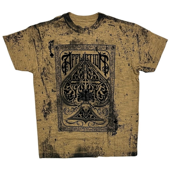 Clothing Men's T-Shirt High Stakes Felt Graphic Wood Dip Dye Tee (Medium, Wood Thrush)