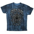 thumbnail image 1 of Affliction Clothing Men's T-Shirt Polaris Felt Graphic Blue/Black Dip Dye Tee (Medium, Aegean Blue), 1 of 8
