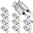 thumbnail image 1 of Afflux 10 Pack USB-A to USB-C Fast Charger Braided Type C Cable Compatible with iPhone 17 / 16 / 15 Pro Max Plus Air, Samsung Galaxy S25 S24 S23 Ultra, Google Pixel, iPad Pro, Universal (6ft, White), 1 of 6
