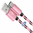 thumbnail image 1 of Afflux USB-A to USB-C Fast Charger Braided Type C Cable Compatible with iPhone 17 / 16 / 15 Pro Max Plus Air, Samsung Galaxy S25 S24 S23 Ultra, Google Pixel, iPad Pro, Universal (10ft, Pink), 1 of 6