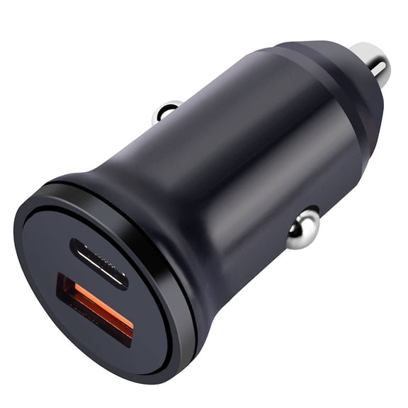 Afflux Dual USB PD Fast Car Charger Adapter, USB-C (Type-C) and USB-A QC3.0 Quick Charge 3.0 Mini Fast Charging Car Adapter for iPhone 13, 13 Pro Max, 13 Mini, 12/12 Pro/12 Mini, 11/11 Pro Universal