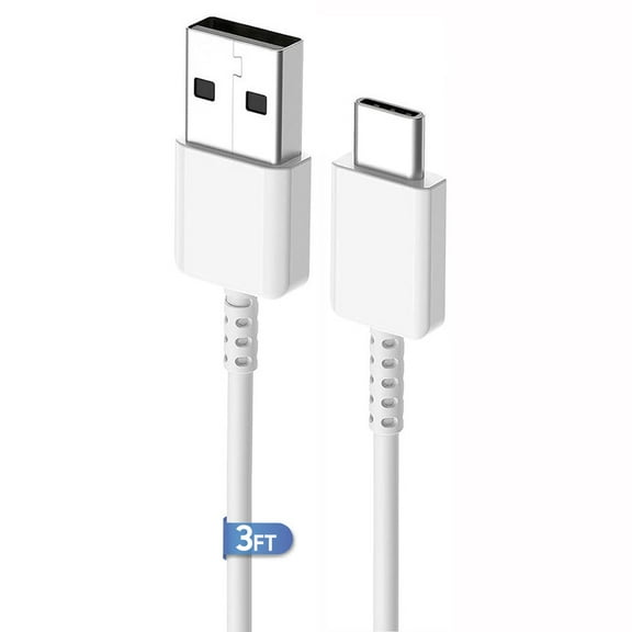 Afflux USB-A to USB-C Fast Charger Type C Charging Cord Cable Compatible with iPhone 17 / 16 / 15 Pro Max Plus Air, Samsung Galaxy S25 S24 S23 S22 Ultra, iPad Pro, Universal (3ft, White)