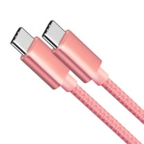 Afflux USB-C PD Fast Charger Type C Charging Cable for Samsung Galaxy S24 S23 S22 S21 Ultra Plus, Compatible with iPhone 15 / 16 Pro Max Plus, iPad Pro, Universal for USB-C devices (6ft, Pink)