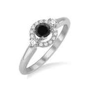 Affordable 1.25 Carat Round cut Diamond Engagement Ring in 14k White Gold