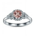 thumbnail image 1 of Affordable 1.50 Carat Morganite and Diamond Engagement Ring in 14k White Gold affordable morganite and diamond engagement ring, 1 of 3