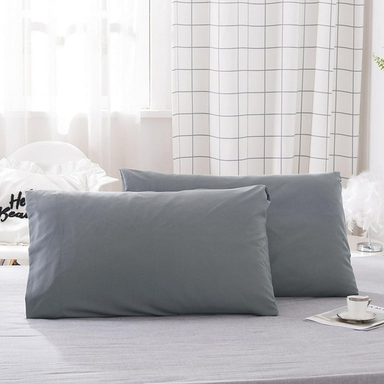 Affordable 2 Pack Simple Pillow Covers Cover Microfiber Pillowcases Shrink and Fade Resistant. Gray 51 102cm Walmart