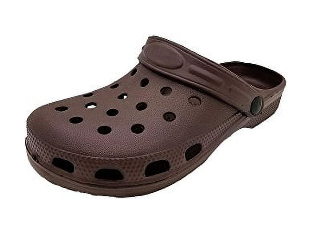 Affordable Apparel Men's Rubber Clogs (Assorted Colors) (9, Brown ...