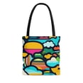 thumbnail image 1 of Affordable Bubble Doodle Sling Designer Canvas Tote Bags Mothers Day Gifts, 1 of 4
