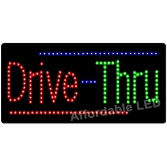 Affordable LED L9051 12 H x 24 L in. Drive-Thru LED Sign