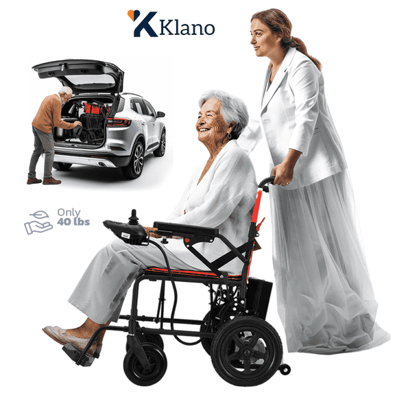 Affordable, Lightweight & Powerful Electric Wheelchair with Dual Motors & 12-Mile Range | Foldable, Airline-Approved for Travel