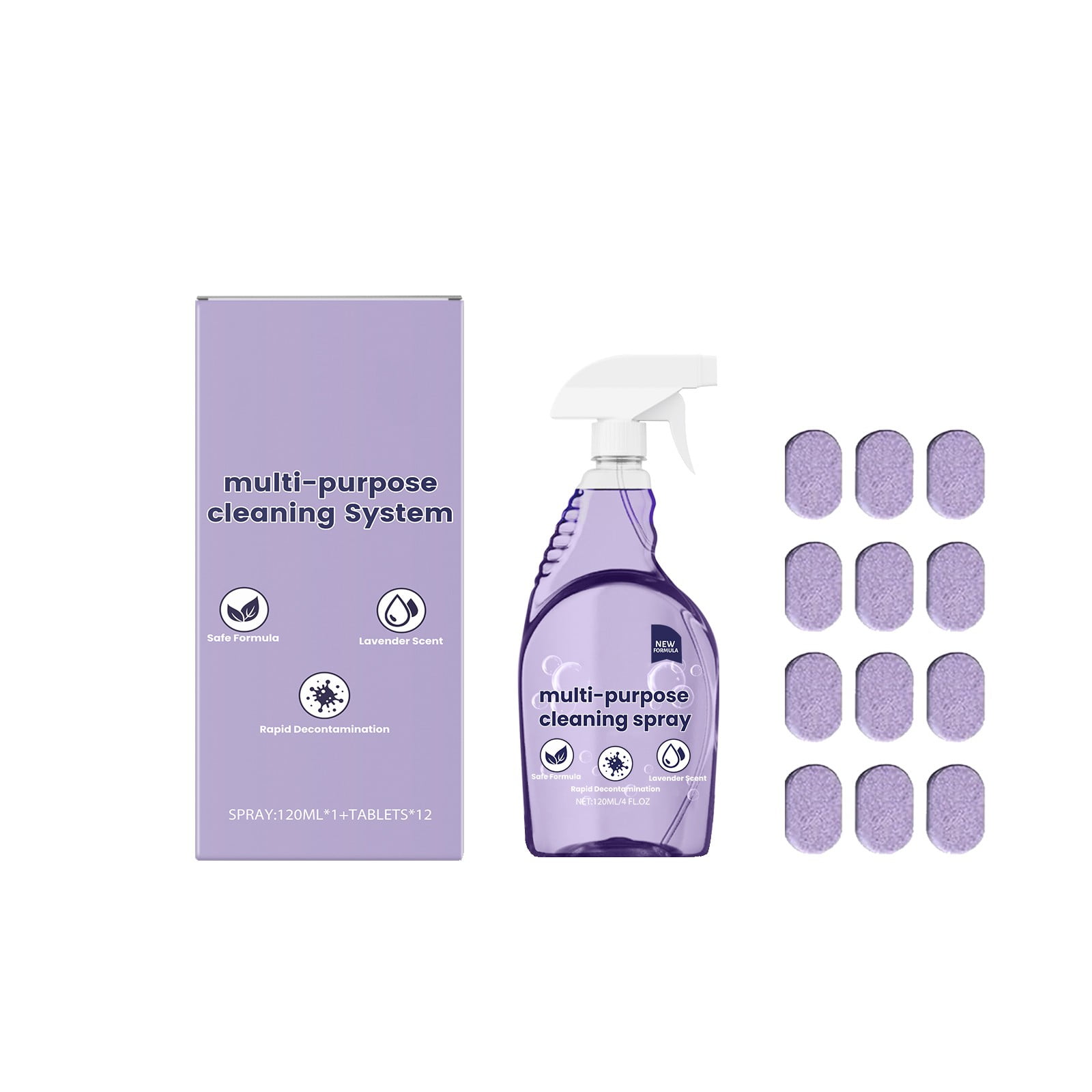 Affresh Kitchen and Appliance Cleaner,Kitchen Counter Cleaner Spray,Kitchen Spray Cleaner,Multi-Purpose Cleaner,Easy Kitchen \u0026 Stove Cleaner with 12 Effervescent Tablets,120ML,4.1OZ