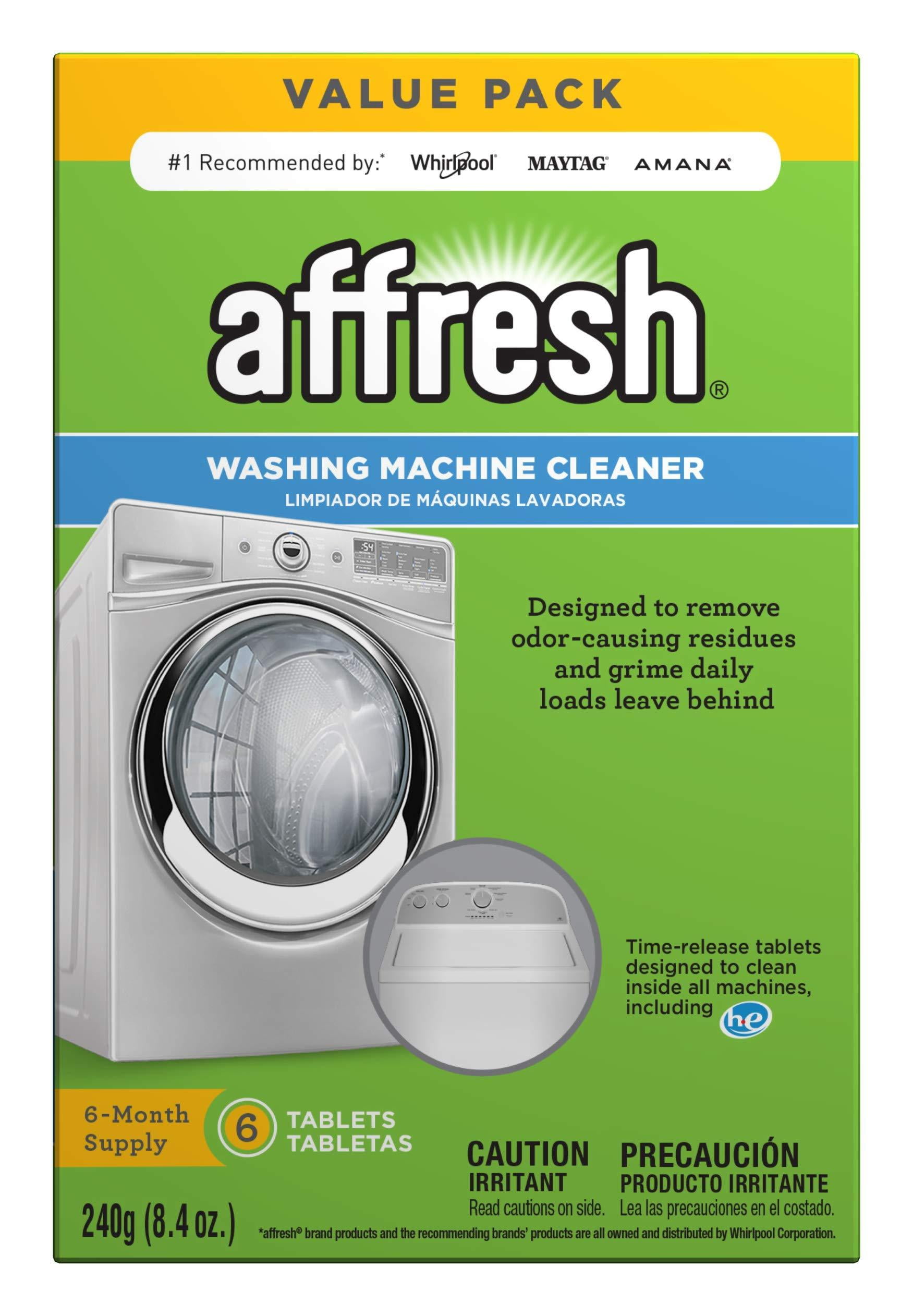 Affresh Washing Machine Cleaner, 6 Tablets 240g(8.4oz.), Cleans Front Load and Top Load Washers, Size: One Size
