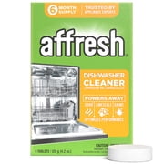 Affresh Dishwasher Cleaner, Helps Power Away Odor Causing Residues & Grime Inside Pump, Tub & Hoses, 6 Tablets, 6 Month Supply