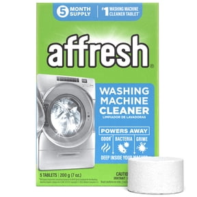 Affresh Washing Machine Cleaner, Helps Power Away Odor Causing Bacteria & Grime Deep Inside Pump, Valve & Hoses, 5 Time Release Tablets, 5 Month Supply