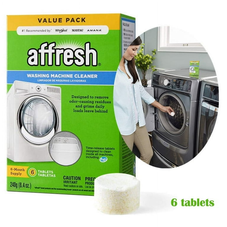 Affresh Washer Machine Cleaner, Front & Top Load Machines 6-Tablets, 8.4 oz