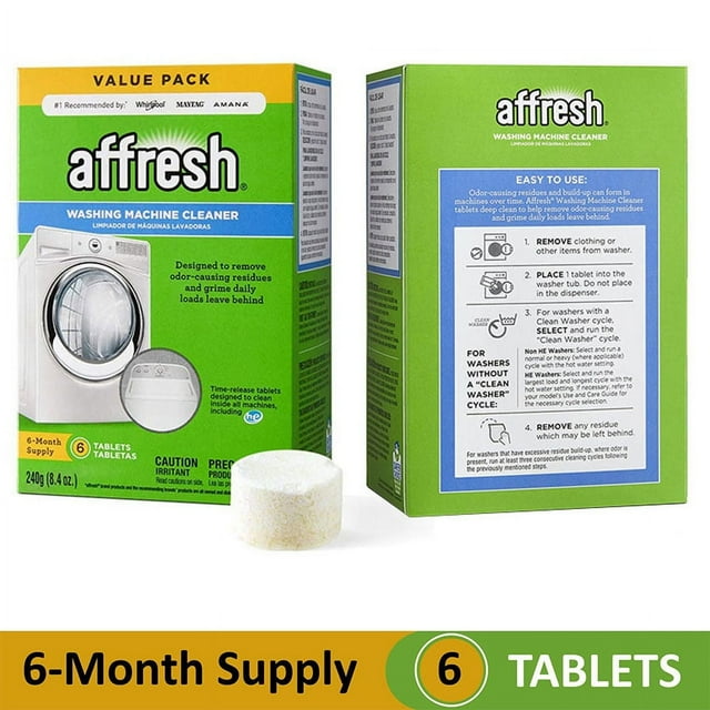 Affresh Washing Machine Cleaner, 6 Tablets 240g(8.4oz.), Cleans Front