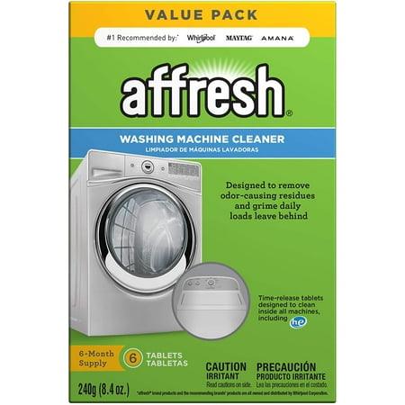 Affresh Washing Machine Cleaner, Cleans Front Load and Top Load Washers, Including HE, 6 Tablets