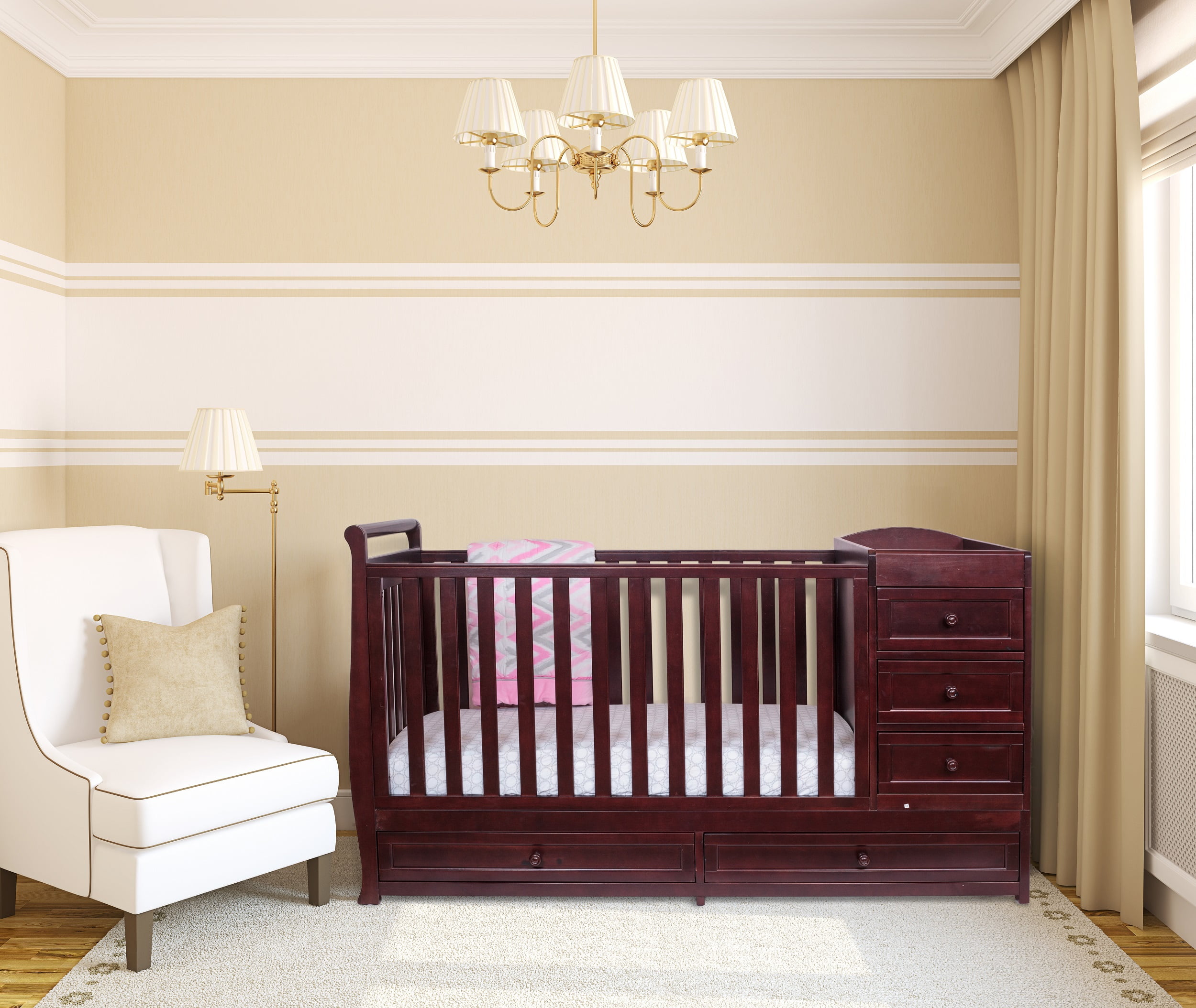 Athena daphne convertible clearance crib and changer