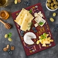 thumbnail image 1 of Afghan Cutting Board, Afghan Pattern with Eastern Folklore Inspirations Geometric Shapes in Warm Colors, Decorative Tempered Glass Cutting and Serving Board, Small Size, Multicolor, by Ambesonne, 1 of 1