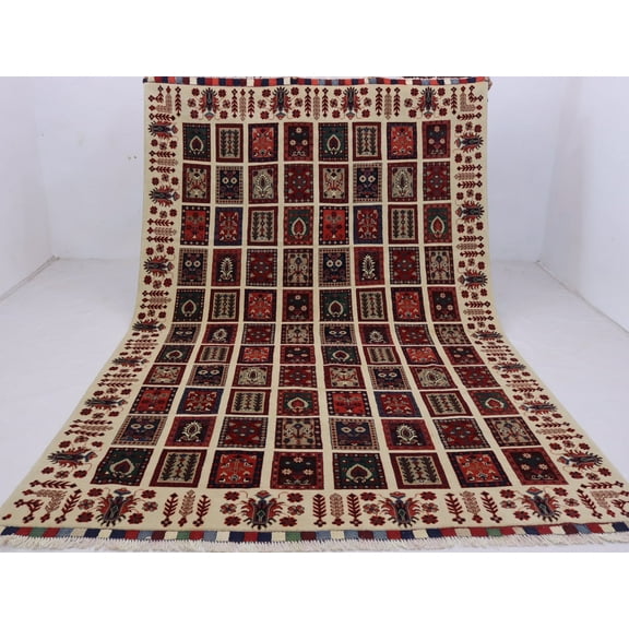 Afghan Handmade Woven Area Rugs, 7x10 ft, Wool, Vegetable Dye