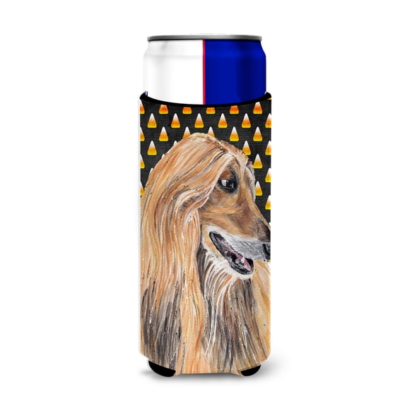 Afghan Hound Candy Corn Halloween Ultra Hugger for slim cans